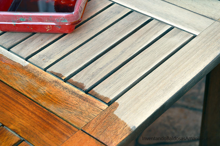 Sucio Guarda la ropa de primera categoría Cómo renovar una mesa de madera de teca de exterior