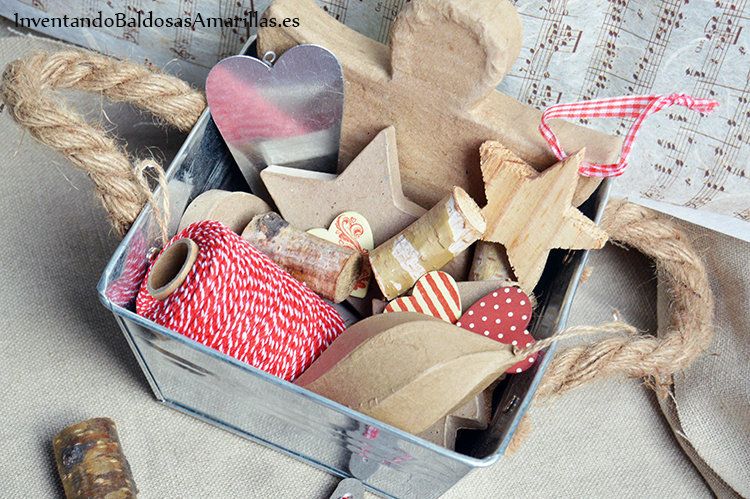 adornos navidad madera carton