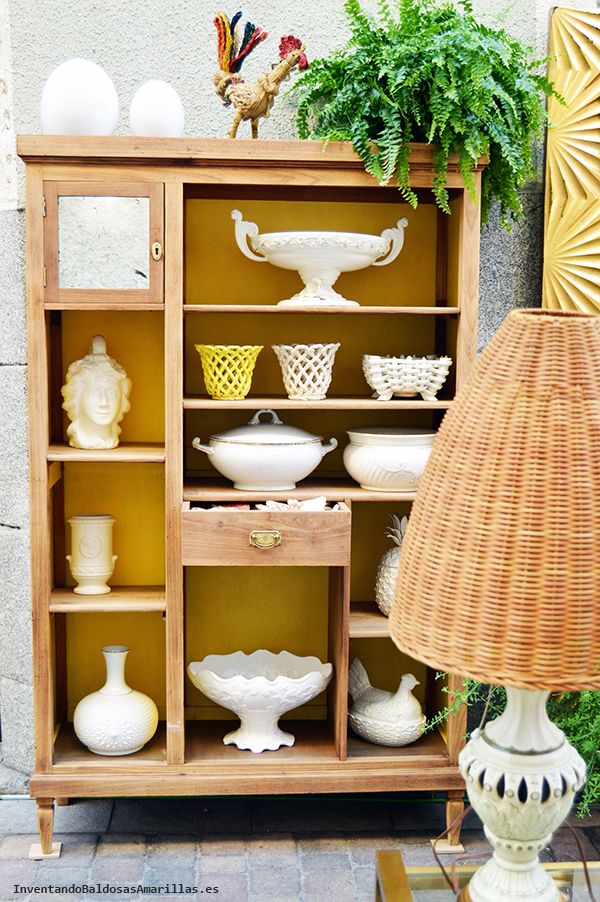 aparador madera vintage cajones