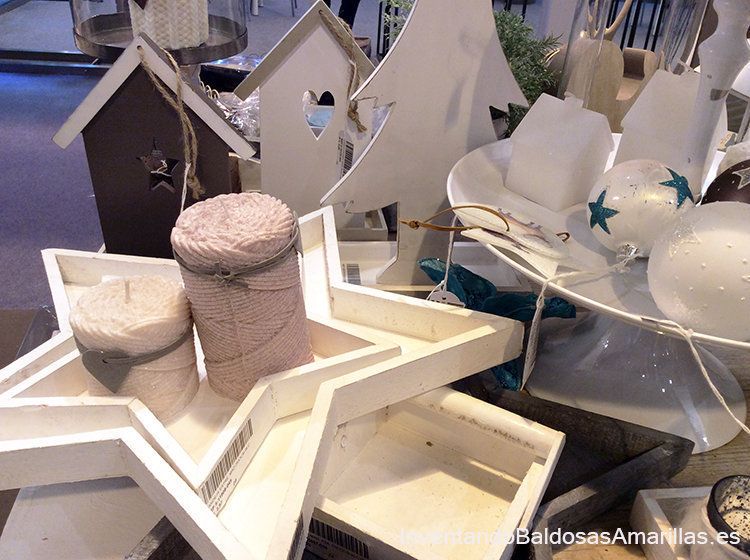 decoracion navideña estrellas blancas