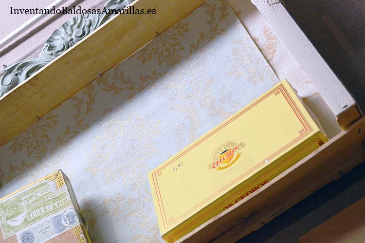 decorar cajas madera papel 1