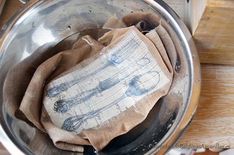 decorar tela servilletas vintage