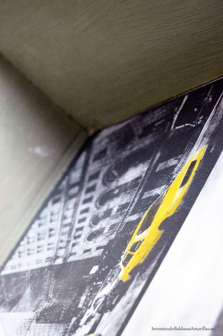 forrar cajones con papel pintado