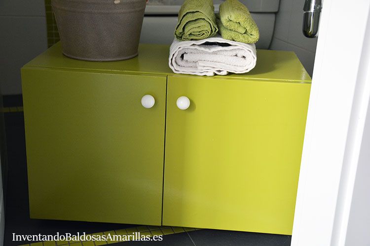 pintar-muebles-de-baño-verde