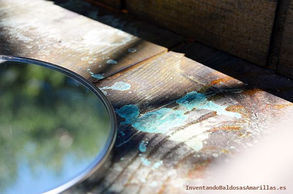 Tonos turquesa en madera oxidada cómo envejecer madera