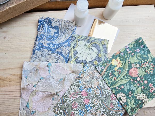 Kit dorado + decoupage